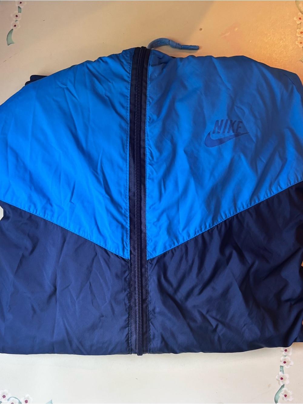 Nike Two-Tone Blue Chevron Zip Jacket